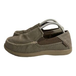 Crocs Santa Cruz Mens Size 9 Casual Loafer Slip On Brown Canvas
Shoes 10128